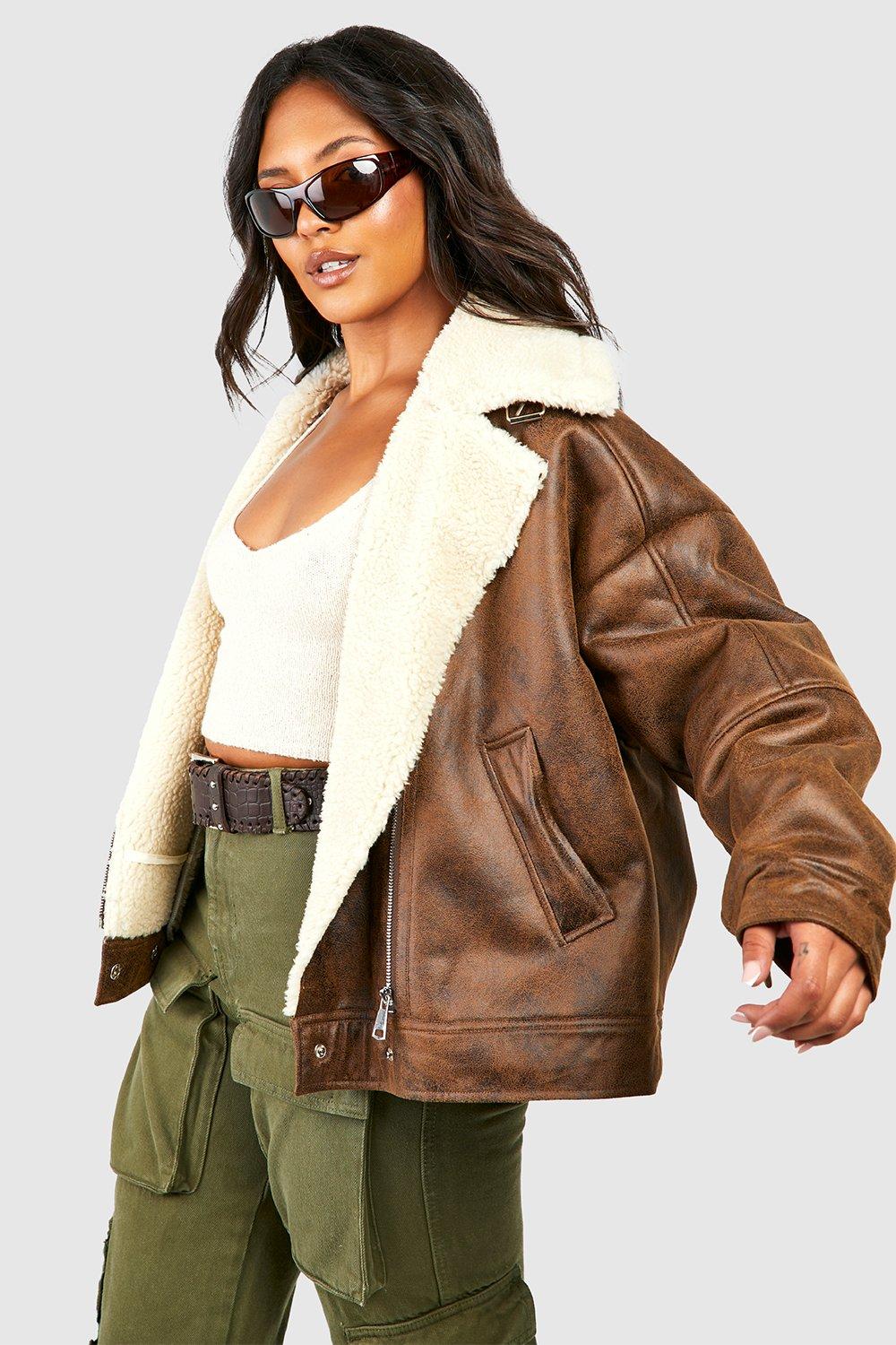 Boohoo shearling outlet jacket